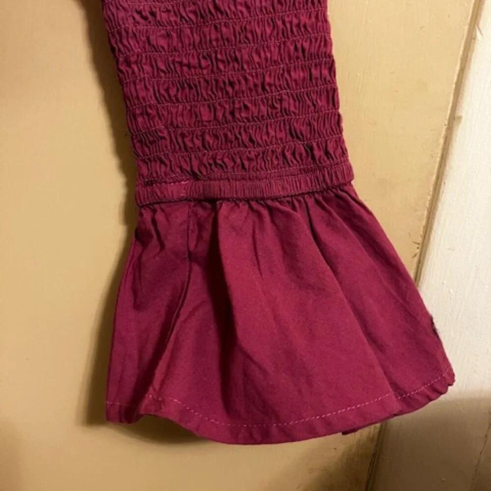 Free People Burgundy Red Peplum Top